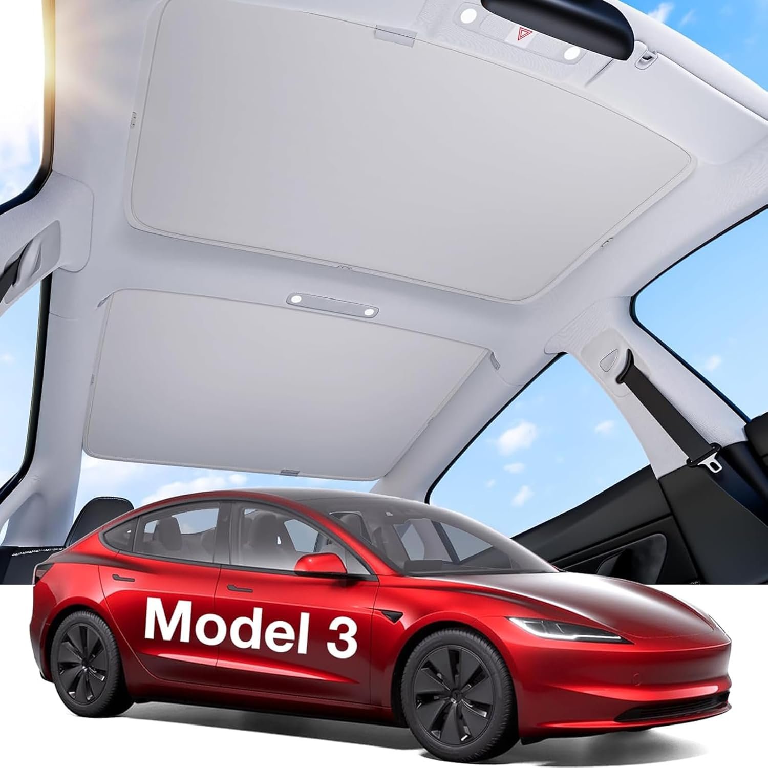 2025 Upgrade Tesla Model 3 Sunshade Roof Image 1