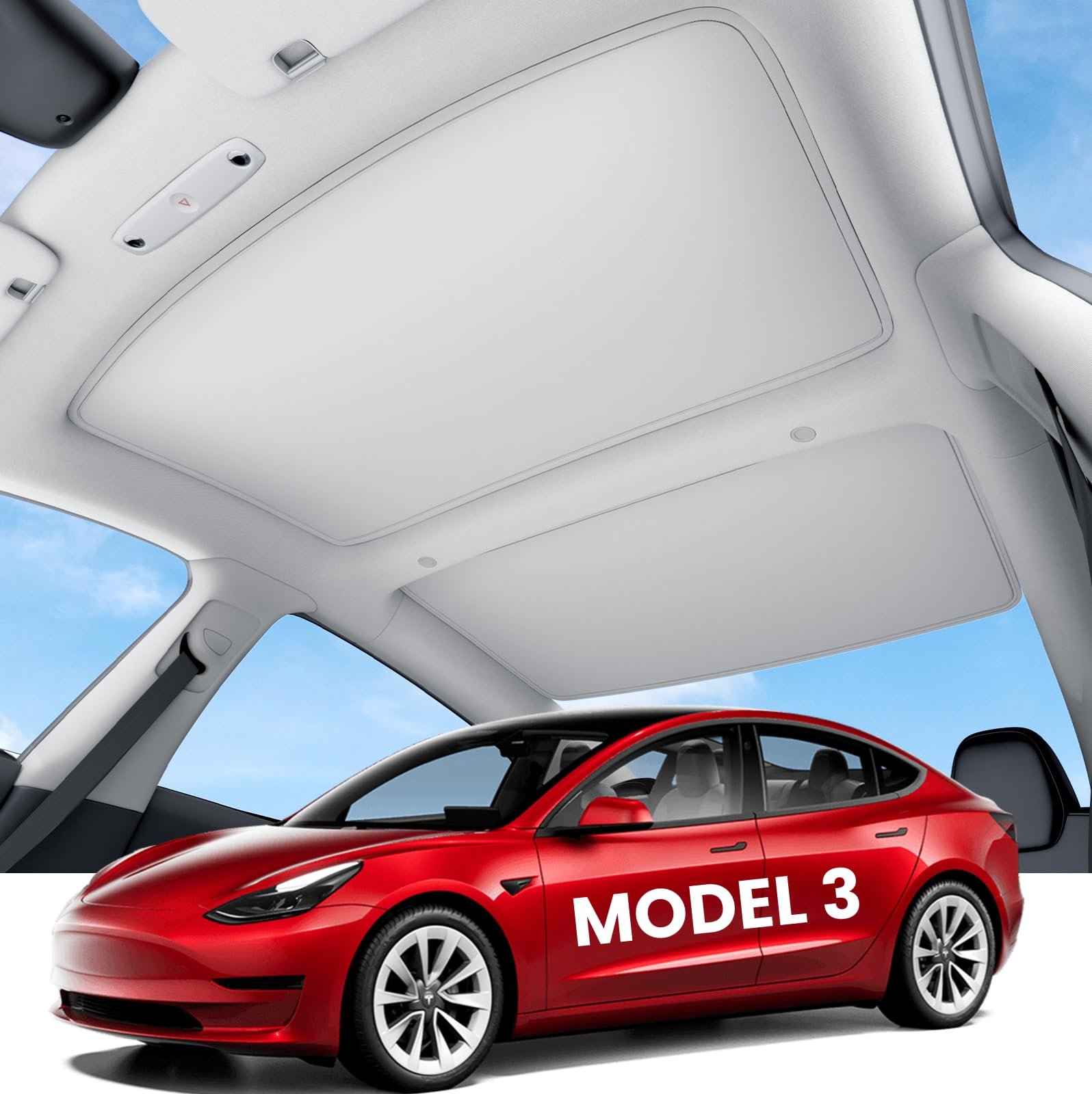 2025 Upgrade Tesla Model 3 Sunshade Roof Image 4