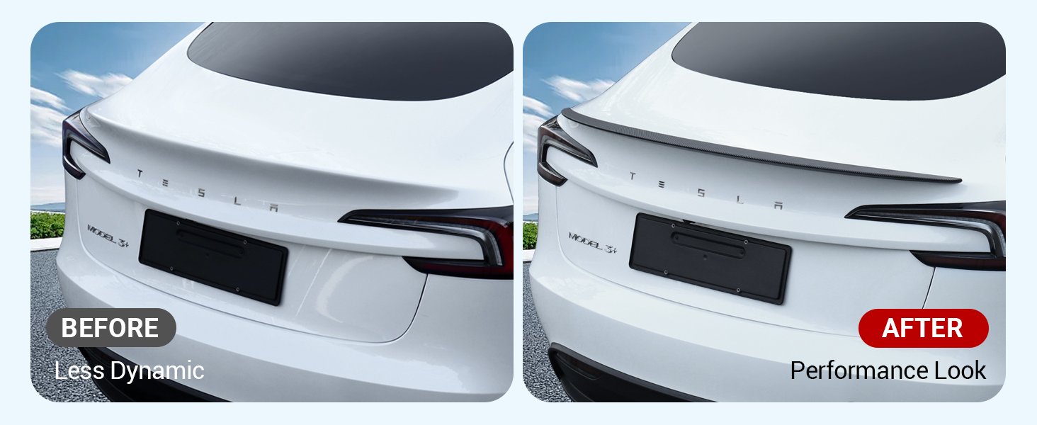 BASENOR 2025 2024 Tesla Model 3 Spoiler OEM Rear Spoiler Wing Performance Rear Trunk Lip Image 4