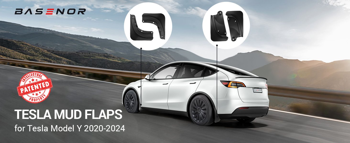 BASENOR 2025 Upgraded Tesla Model Y Mud Flaps Splash Guards Image 2
