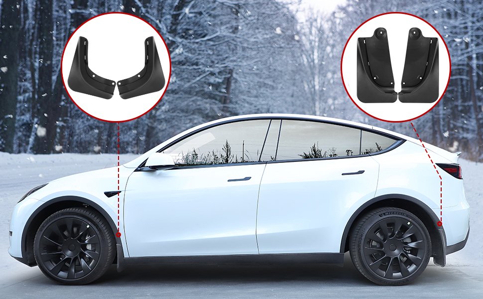 BASENOR 2025 Upgraded Tesla Model Y Mud Flaps Splash Guards Image 3