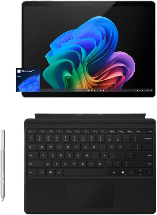 Microsoft Surface Pro 11 Bundle, 2-in-1 Tablet with Pro Keyboard and Surface Pen, Copilot+ PC, 13