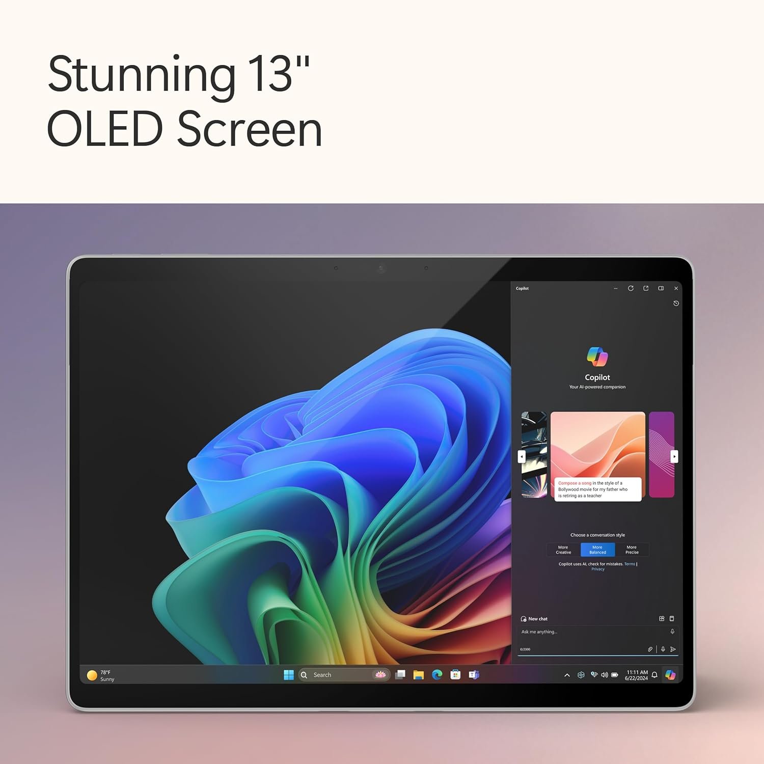 Microsoft Surface Pro 2-in-1 Laptop/Tablet (2024), 13
