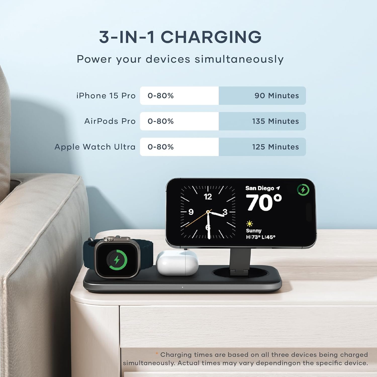 Satechi Qi2 Trio 3-in-1 Charger Image 3