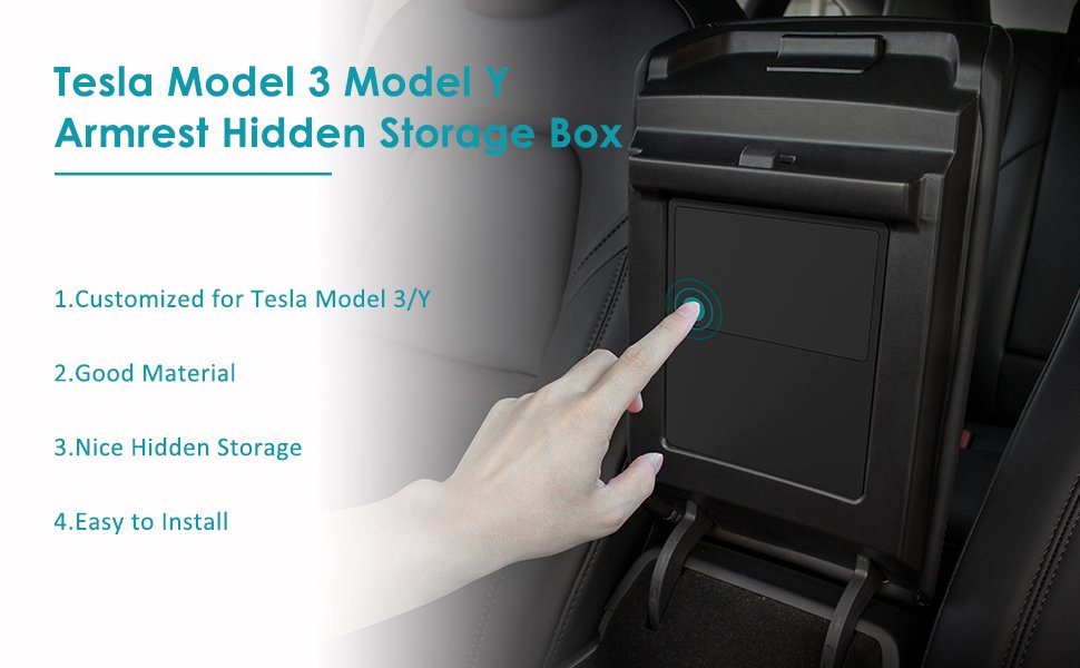 TapTes Tesla Model 3/Y Armrest Cover Image 3