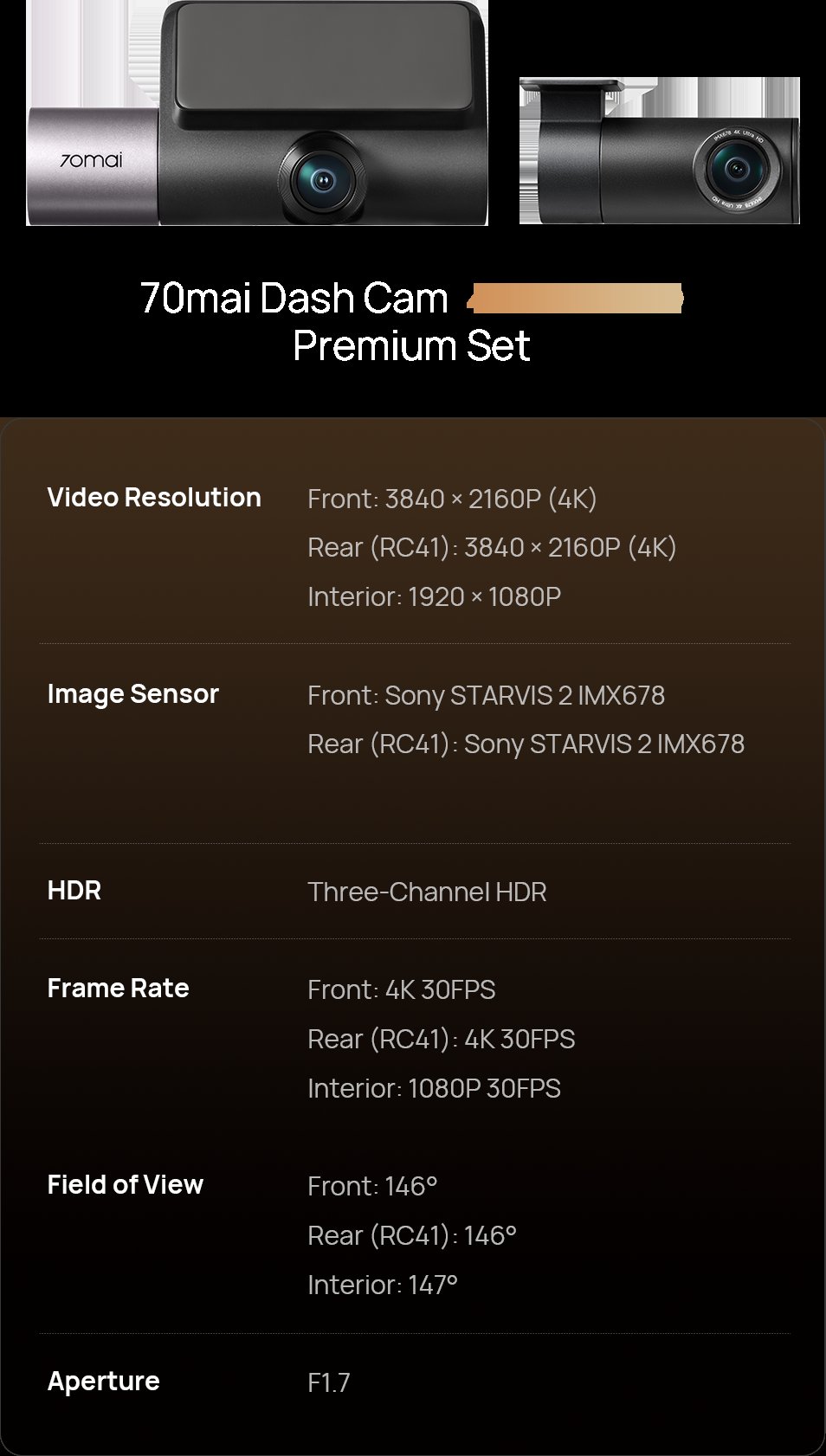 70mai Dash Cam 4K T800 Image 3