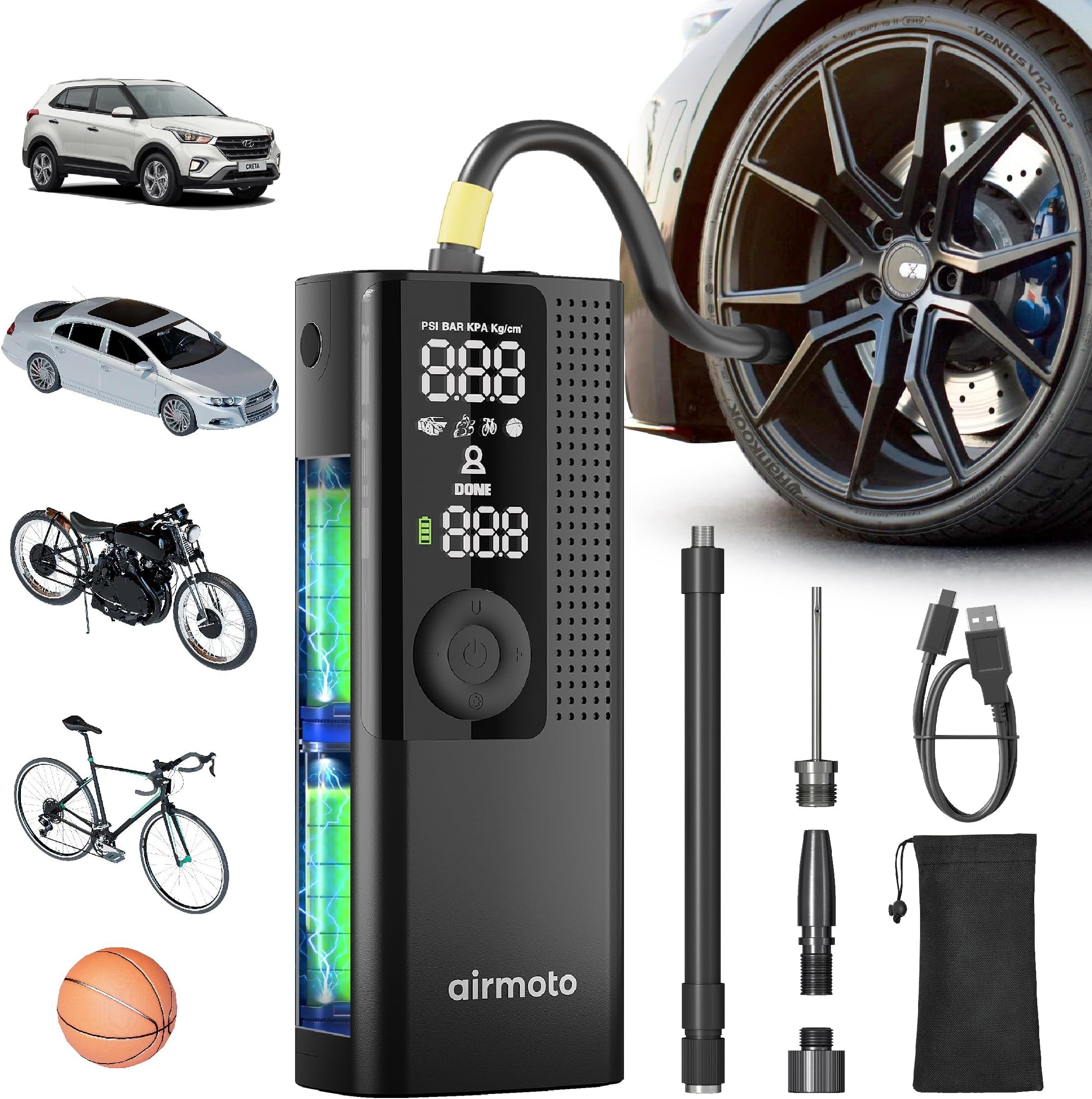 Airmoto Tire Inflator Portable Air Compressor Image 3