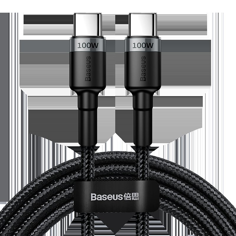 Baseus USB C Cable, 100W 5A Fast Charging USB C Charger Cable with LED Display, Zinc Alloy Nylon Braided USB C to USB C Image 3