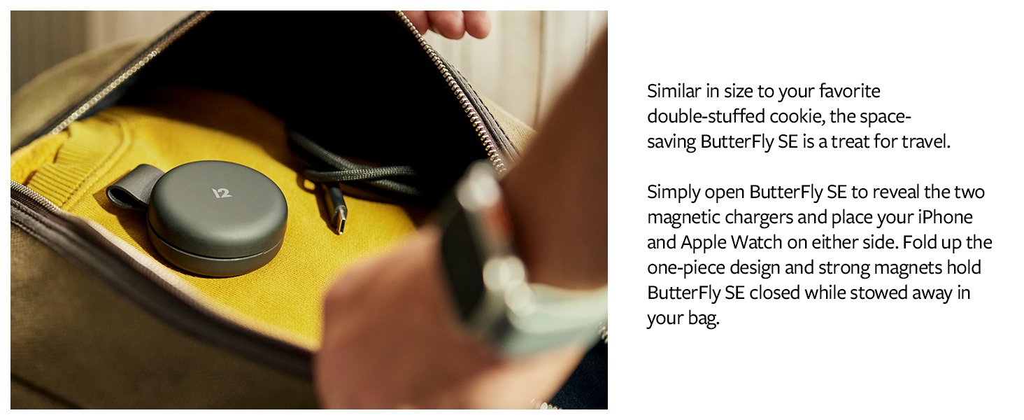 Butterfly SE 2-in-1 Compact Foldable Wireless Travel Charger Image 4