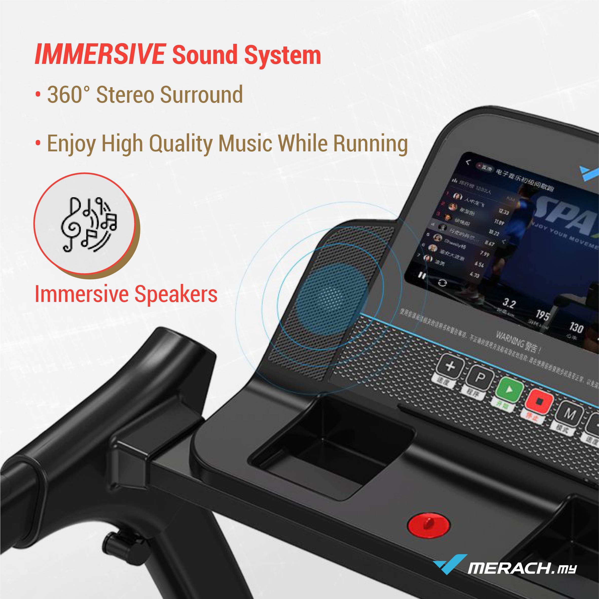 Merach Fitness Folding Treadmill Image 3