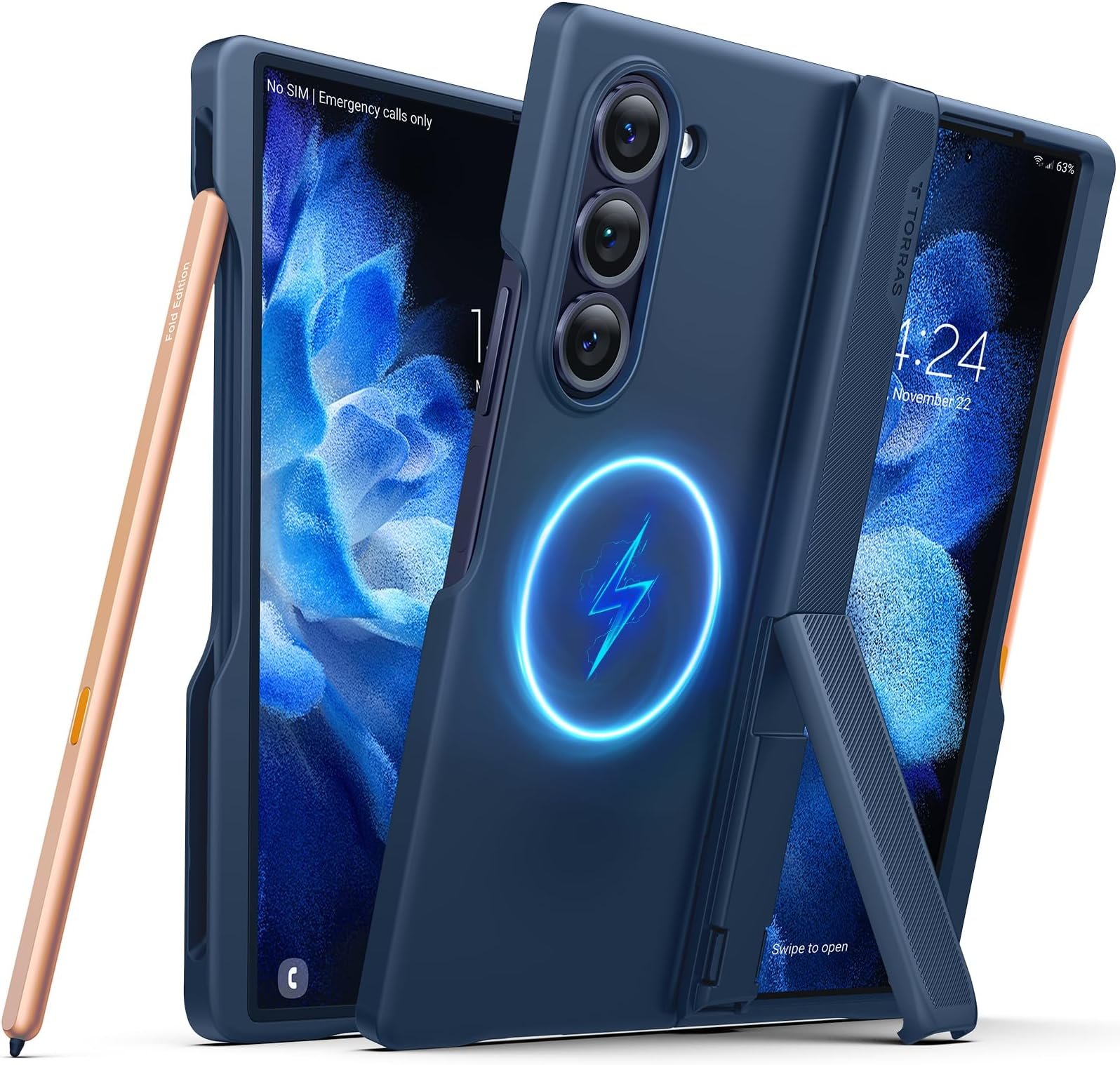 TORRAS 360 Spin Magnetic Stand for Galaxy Z Fold 7 Case Image 2