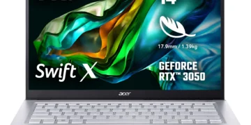 Acer Swift X (SFX14-42G) - front design view