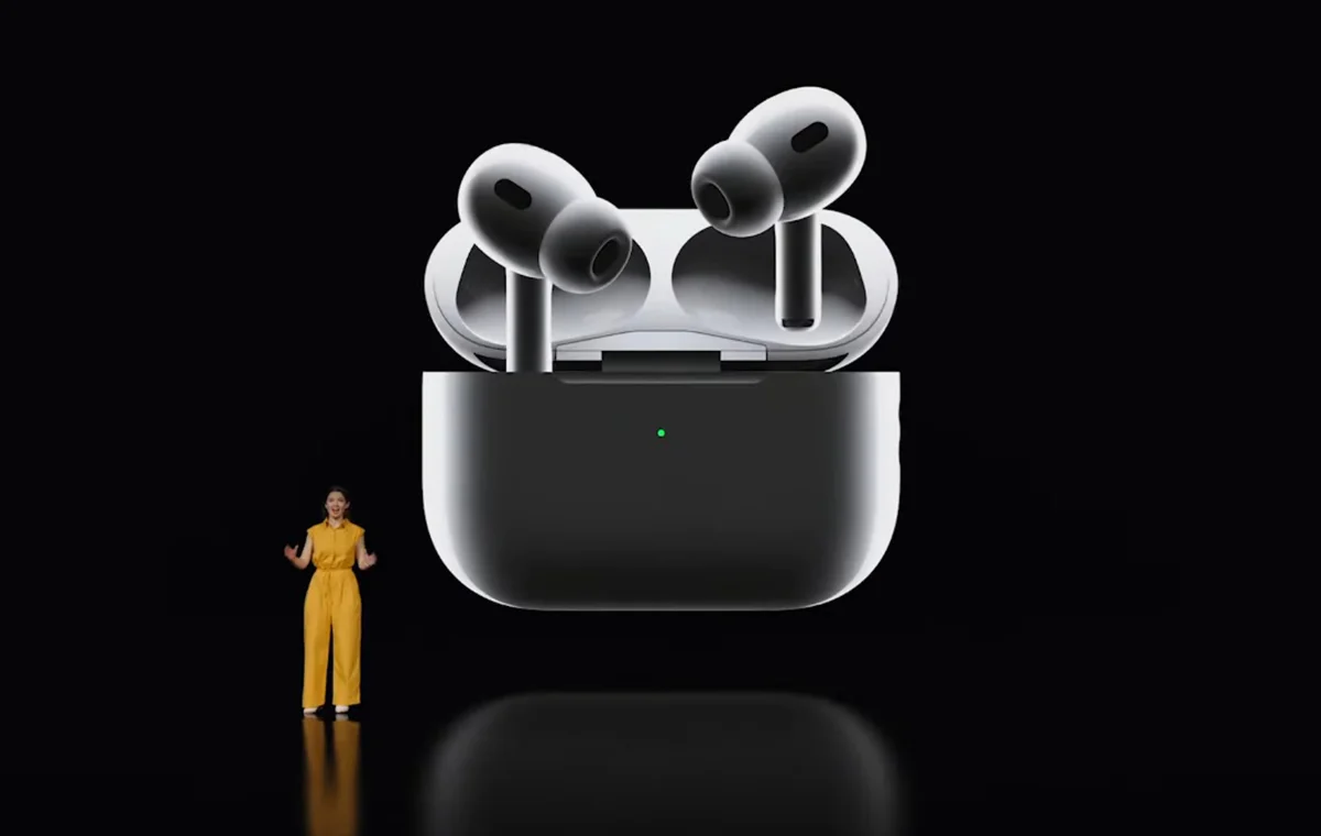 Apple AirPods Pro 2 - detail closeup Apple AirPods Pro 2 - detail closeup
