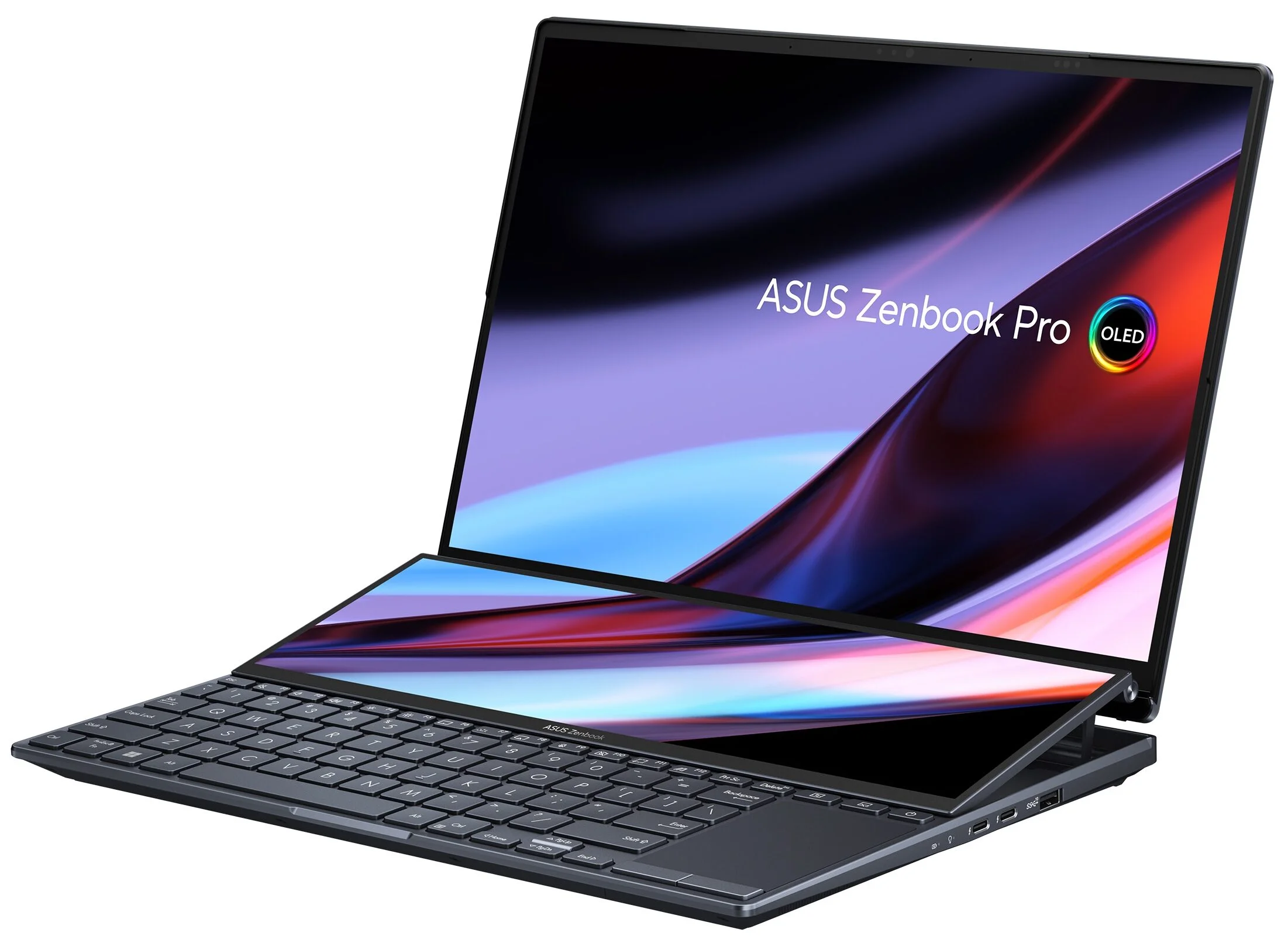 Asus ZenBook Pro 14 OLED - side profile Asus ZenBook Pro 14 OLED - side profile