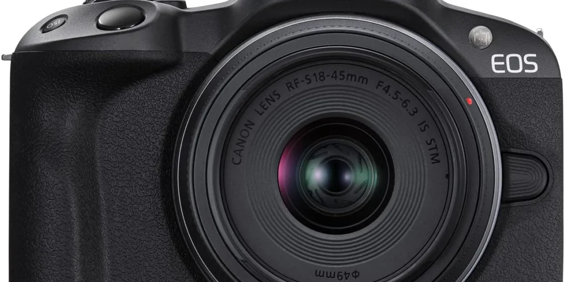 Canon EOS R50 - front design view