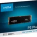Crucial P3 Plus NVMe SSD - front design view