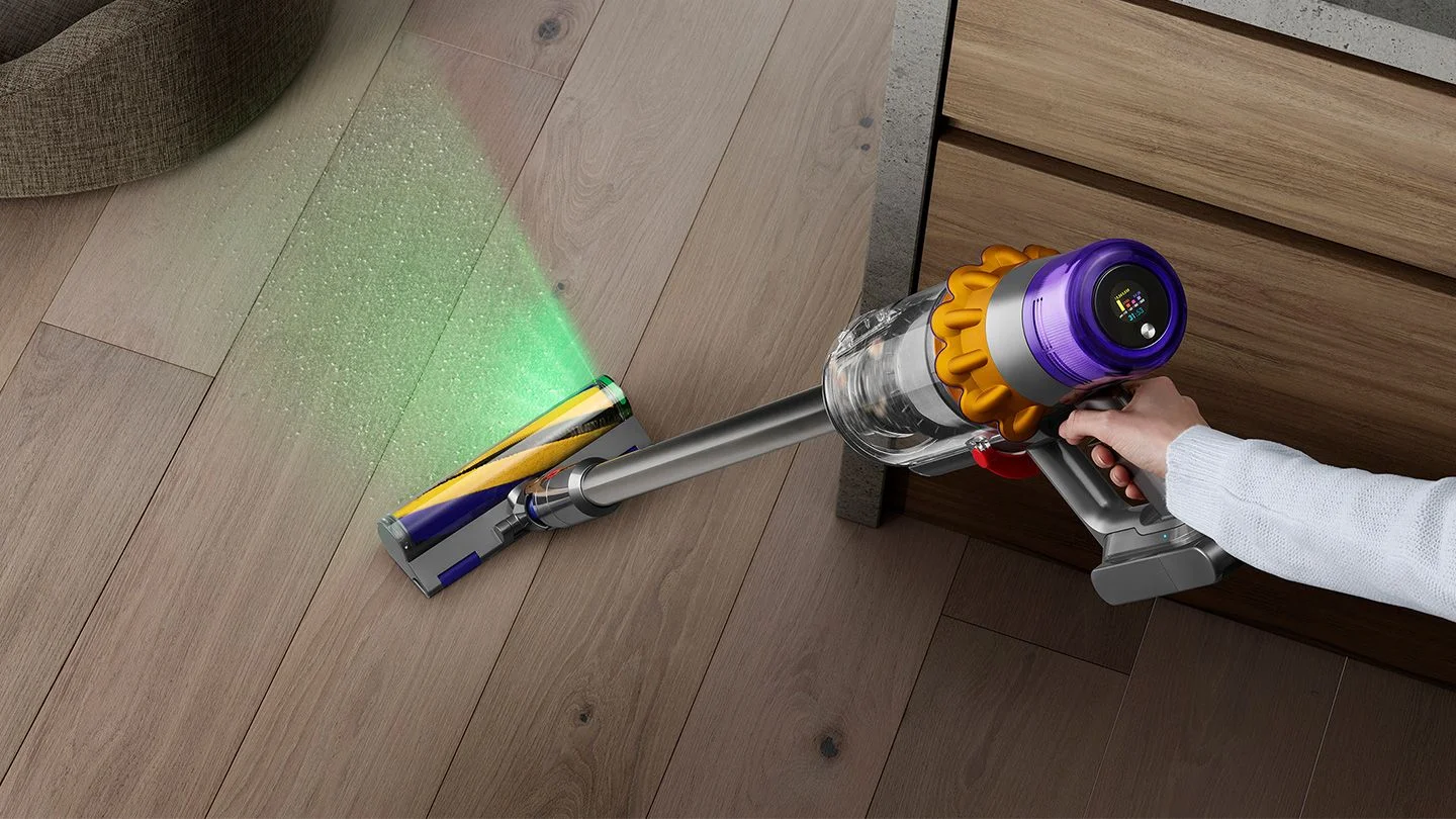 Dyson V15 Detect Absolute - in-use shot
