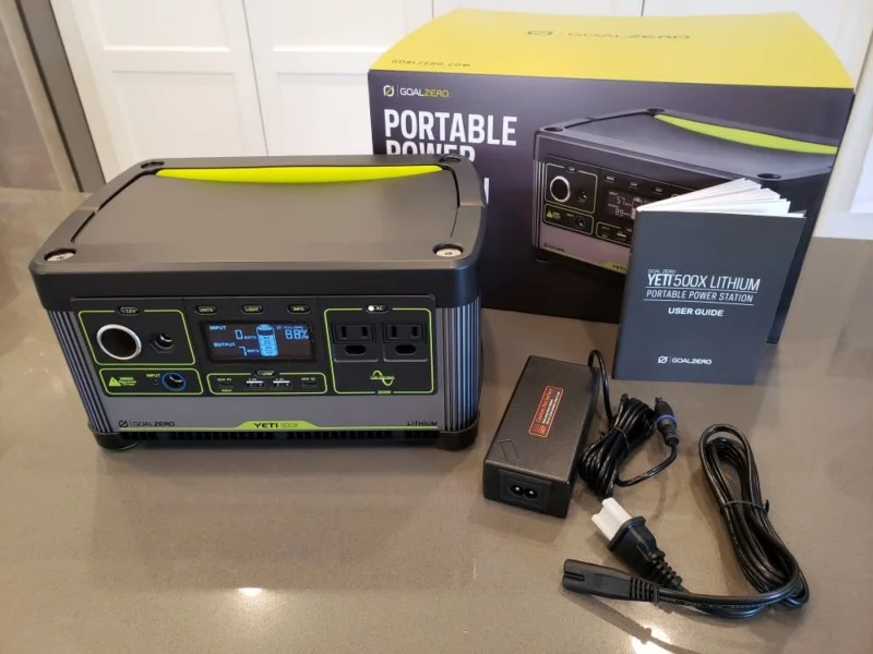 Goal Zero Yeti 500X - detail closeup Goal Zero Yeti 500X - detail closeup