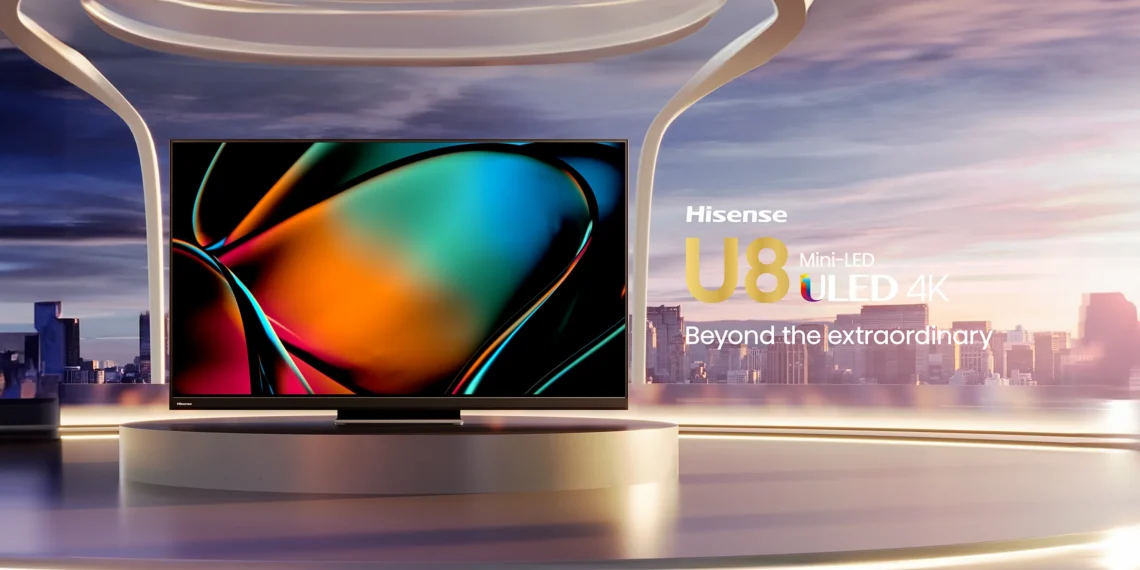 Hisense U8K 4K Mini-LED TV - front design view