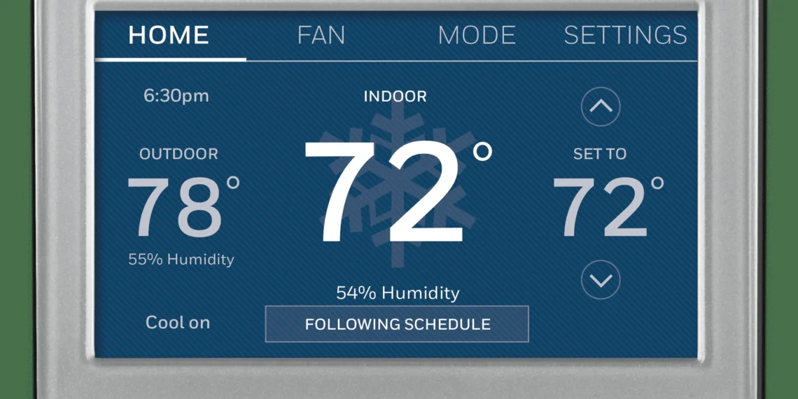 Honeywell Home RTH9585WF Smart Thermostat - front design view