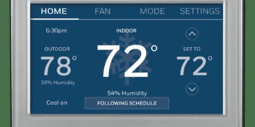 Honeywell Home RTH9585WF Smart Thermostat - front design view