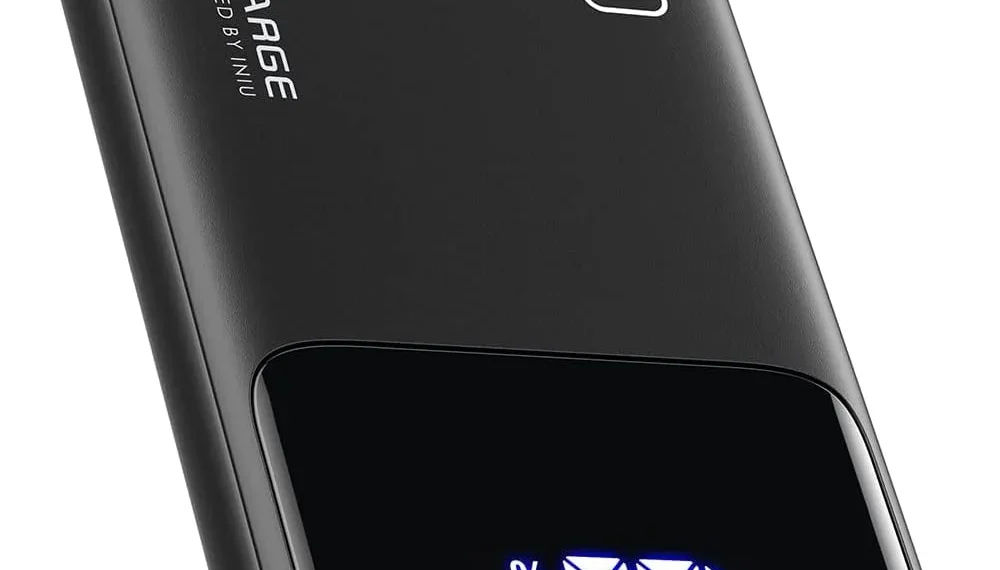 INIU 10000mAh Portable Charger - front design view