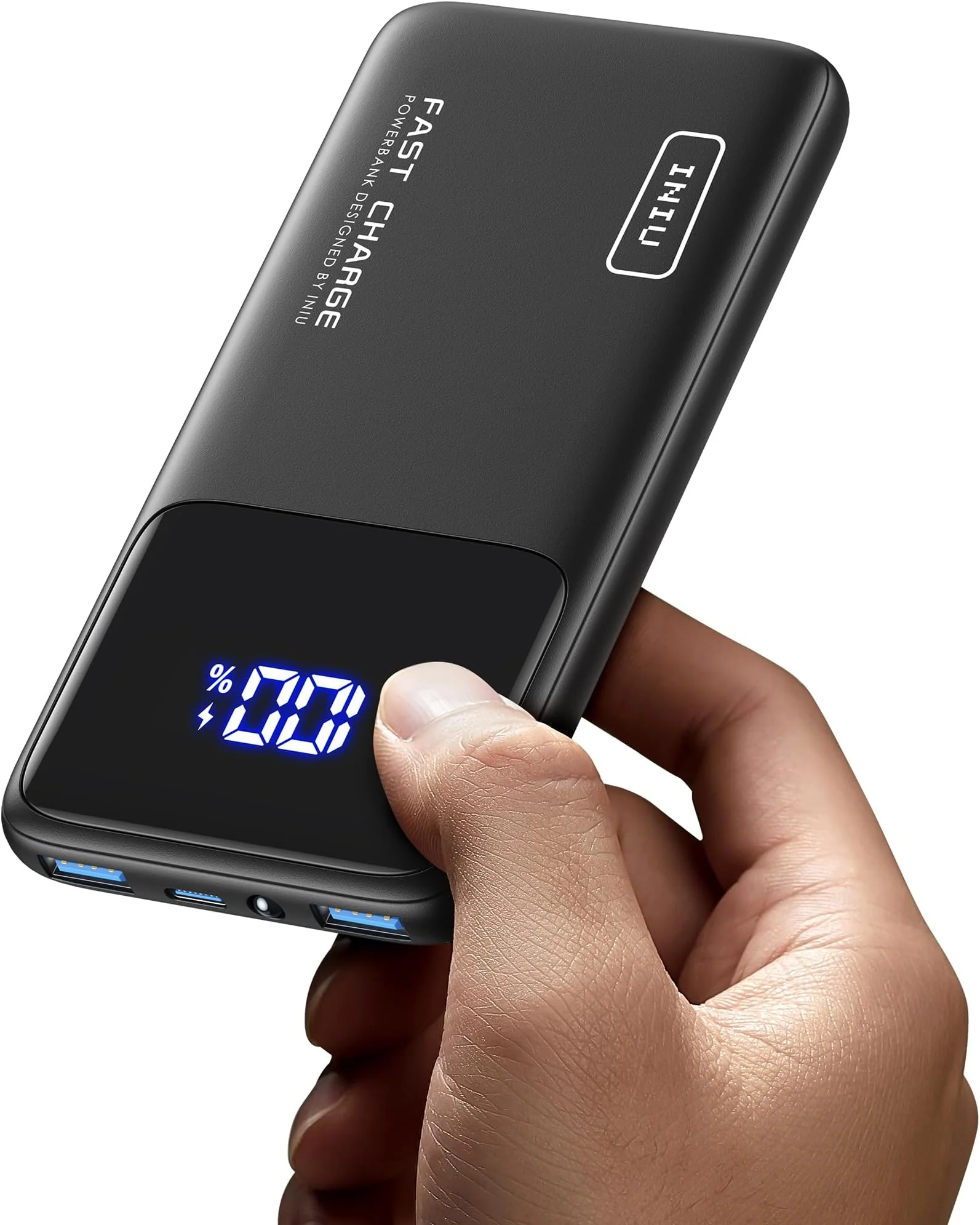 INIU 10000mAh Portable Charger - in-use shot