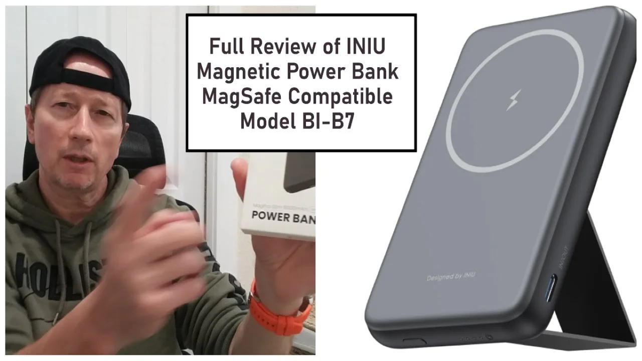 INIU B7 Handy Magsafe Power Bank - side profile INIU B7 Handy Magsafe Power Bank - side profile