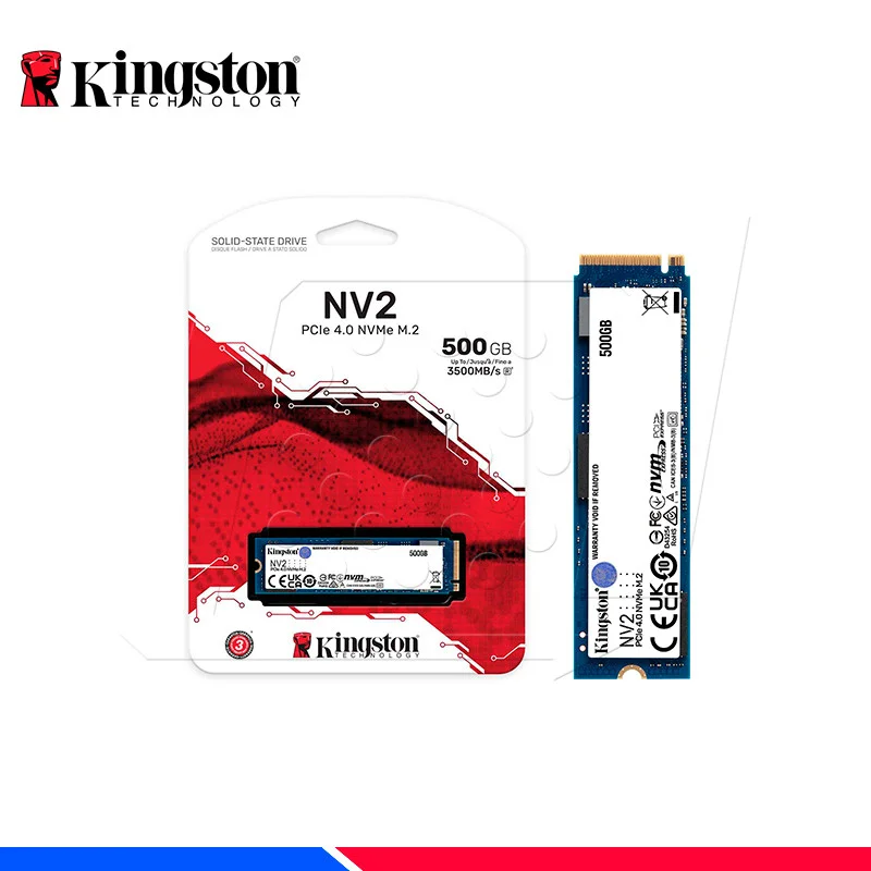 Kingston NV2 NVMe SSD - side profile Kingston NV2 NVMe SSD - side profile