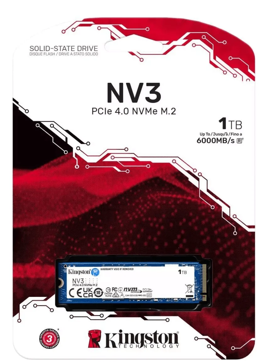 Kingston NV2 NVMe SSD - in-use shot Kingston NV2 NVMe SSD - in-use shot