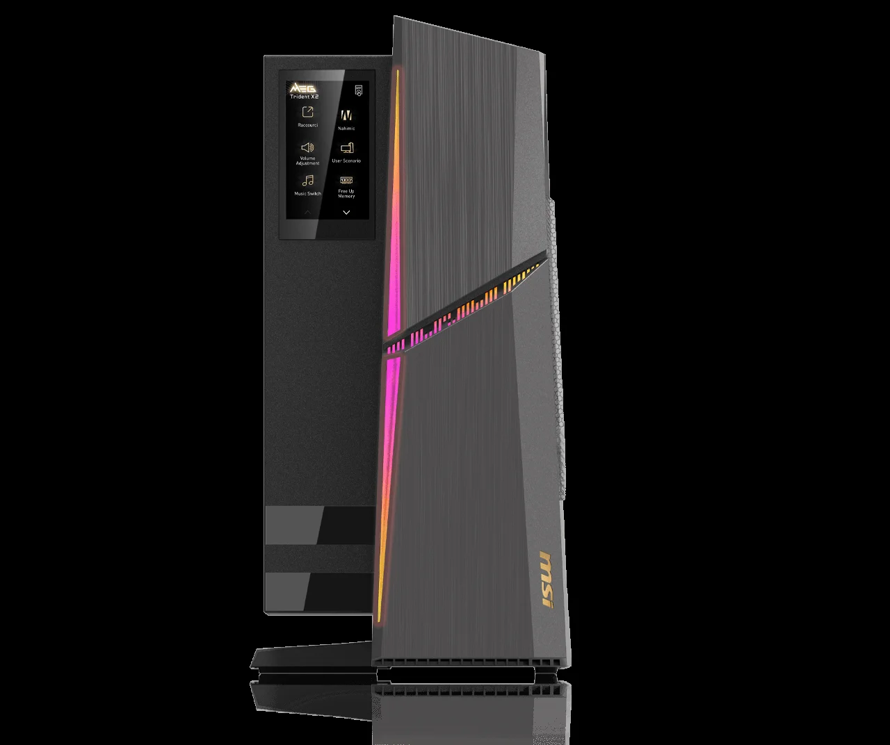 MSI MEG Trident X2 - front design view MSI MEG Trident X2 - front design view