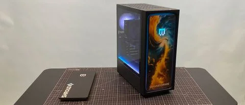 Maingear MG-1 Silver (2025) - front design view Maingear MG-1 Silver (2025) - front design view