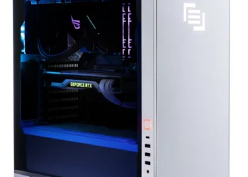 Maingear Vybe Gaming Desktop - front design view