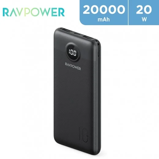 RAVPower PD Pioneer 20000mAh - in-use shot