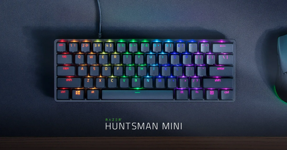 Razer Huntsman Mini 60% - in-use shot