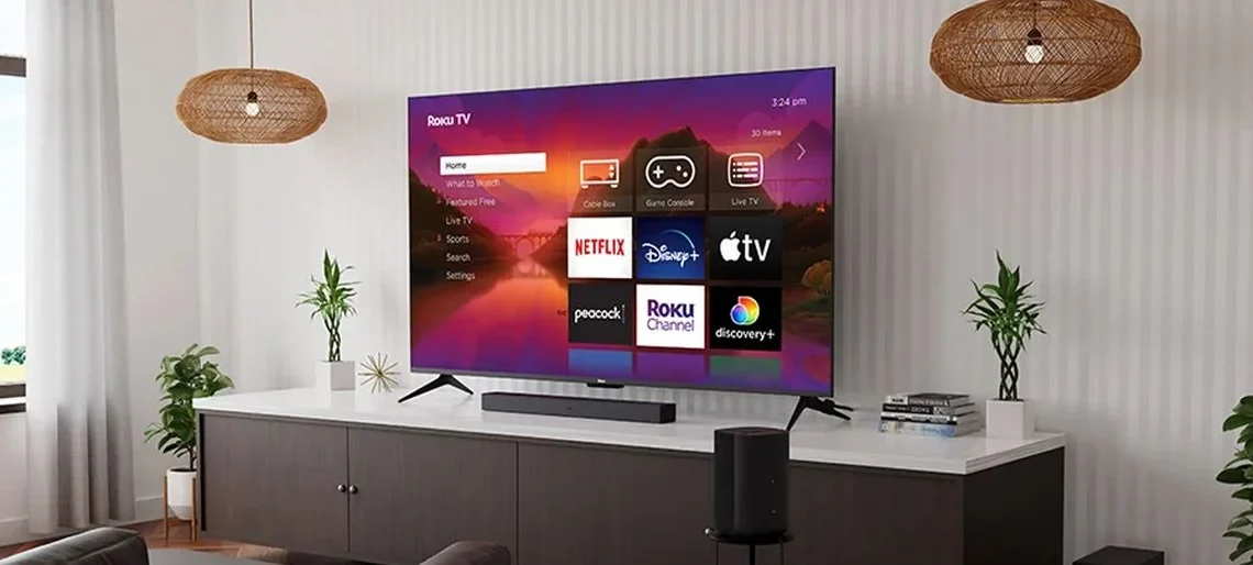 Roku Plus Series 4K QLED TV - front design view