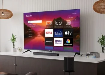 Roku Plus Series 4K QLED TV - front design view