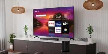 Roku Plus Series 4K QLED TV - front design view