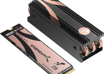 Sabrent Rocket 4 Plus NVMe SSD - front design view
