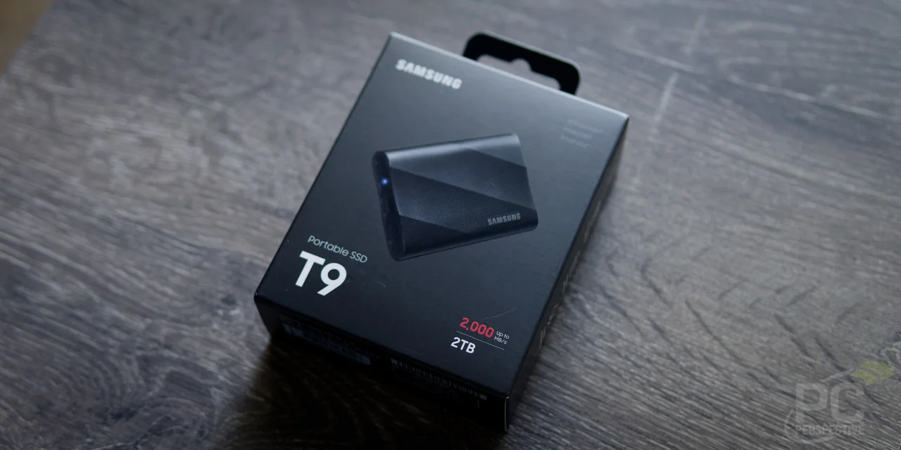Samsung T9 Portable SSD - detail closeup