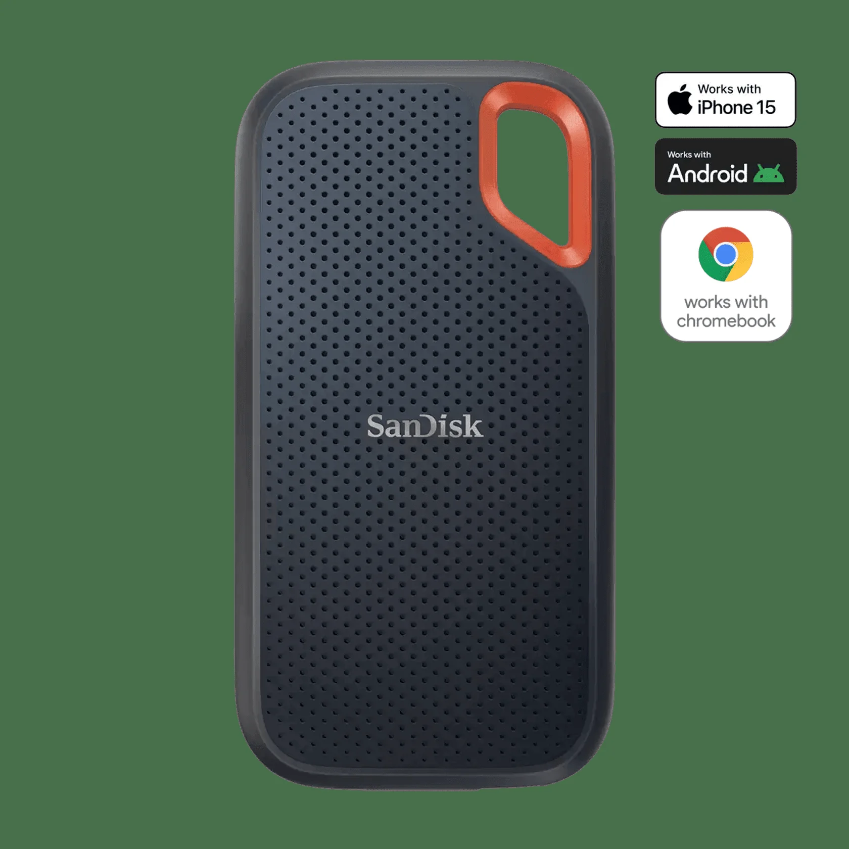 SanDisk Extreme Portable SSD V2 - front design view SanDisk Extreme Portable SSD V2 - front design view