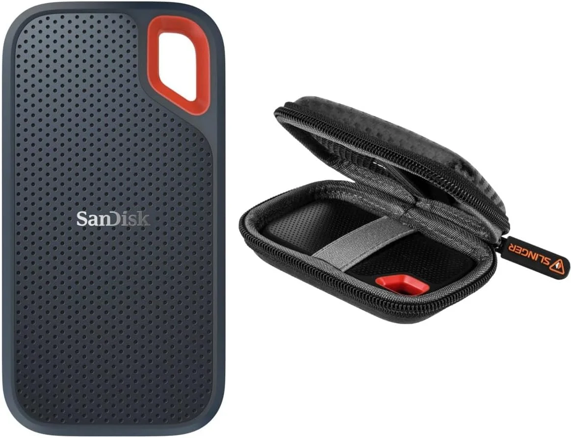 SanDisk Extreme Portable SSD V2 - in-use shot SanDisk Extreme Portable SSD V2 - in-use shot