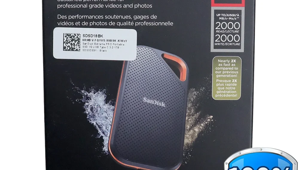 SanDisk Extreme Pro Portable SSD V2 - front design view