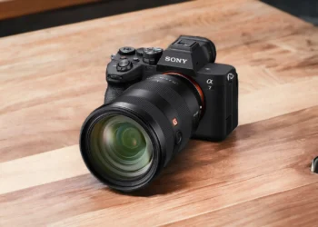 Sony A7 IV - front design view