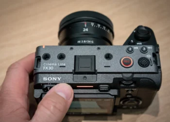 Sony FX30 - front design view
