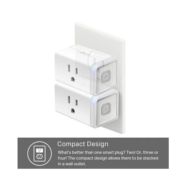 TP-Link Kasa Smart Plug HS103P4 - front design view TP-Link Kasa Smart Plug HS103P4 - front design view