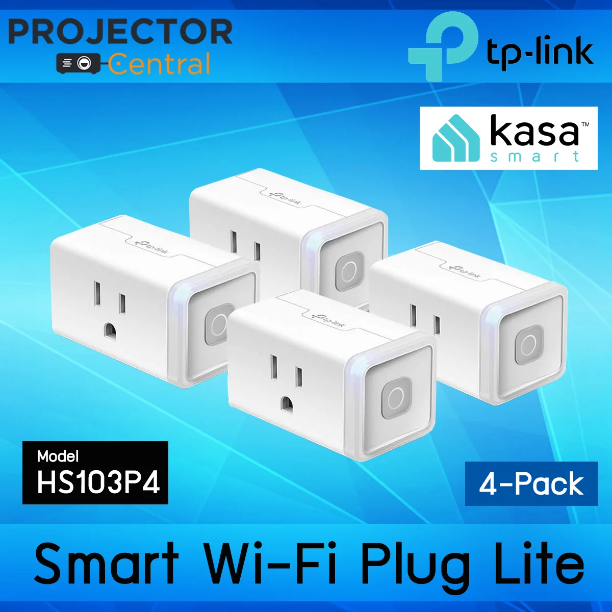 TP-Link Kasa Smart Plug HS103P4 - in-use shot TP-Link Kasa Smart Plug HS103P4 - in-use shot