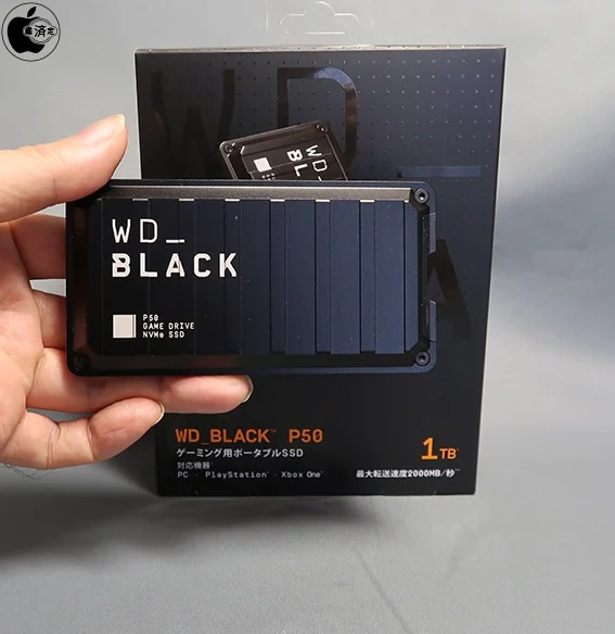 WD Black P50 Game Drive SSD - side profile WD Black P50 Game Drive SSD - side profile