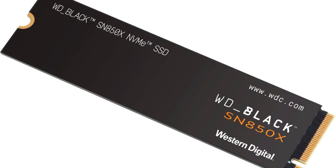 WD Black SN850X NVMe SSD - front design view