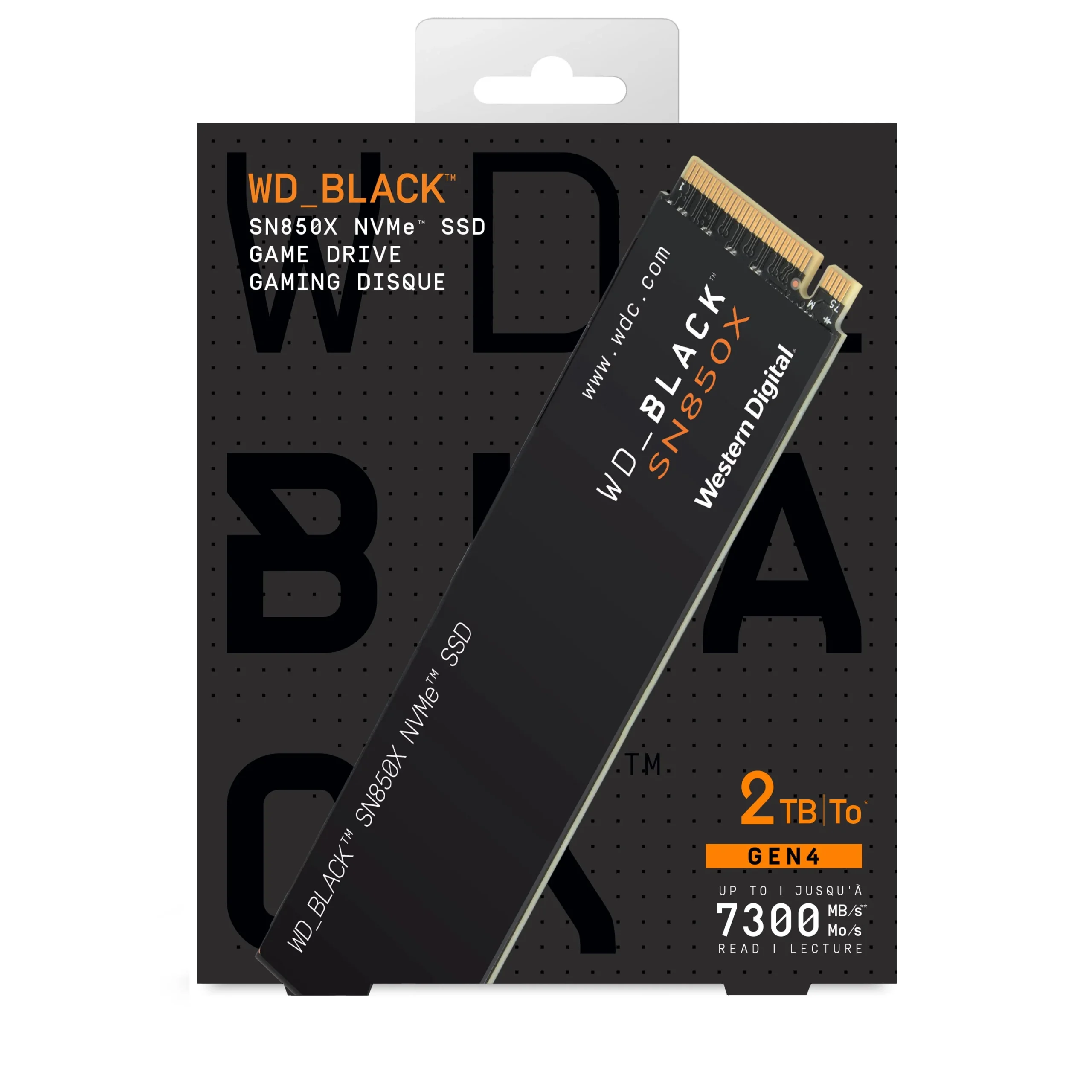 WD Black SN850X NVMe SSD - side profile